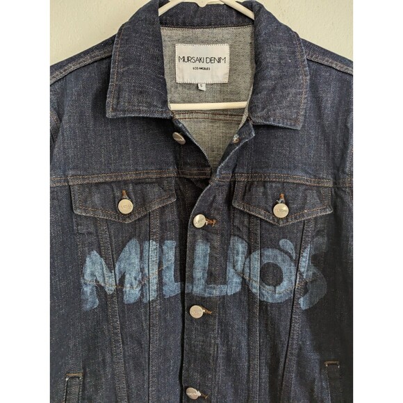 Musaki Los Angeles Denim Jacket Ruben Campos Millios Clown Print Size Small - Picture 2 of 6